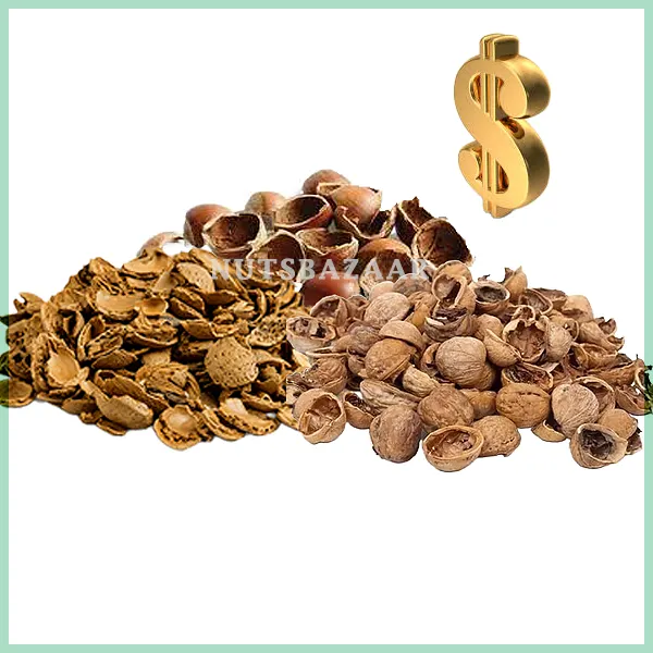 قیمت خریدفروش عمده پوست بادام گردو فندق پسته